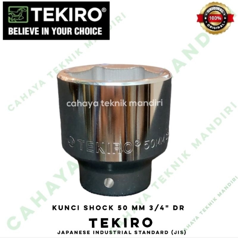 TEKIRO mata kunci sok 50 mm 3/4" Dr 6pt dan 12pt