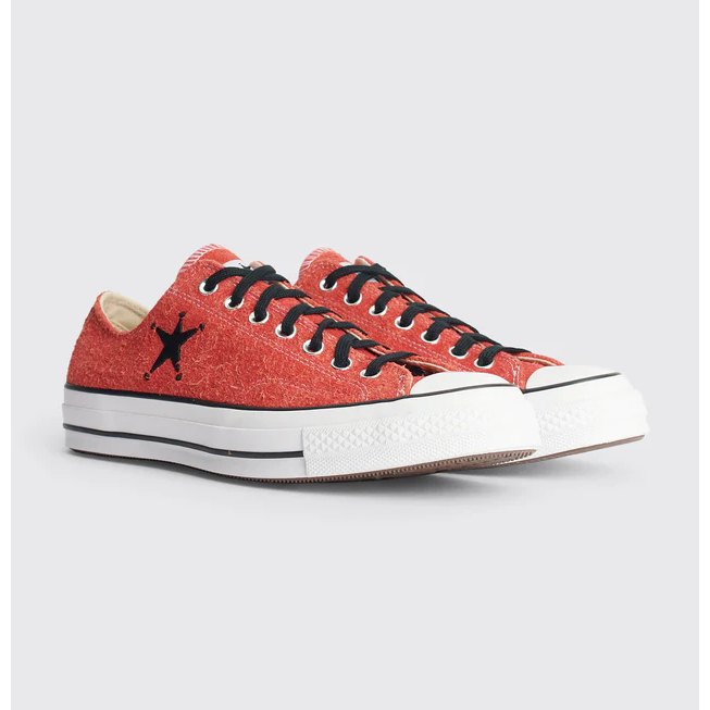 Converse Chuck 70 70s STUSSY Stüssy Embroidered Signature Star Logo Suede Ox Poppy Red