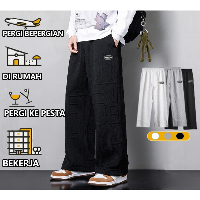 celana panjang pria hitam celana training celana olahraga pria baggy pants celana putih pria celana 