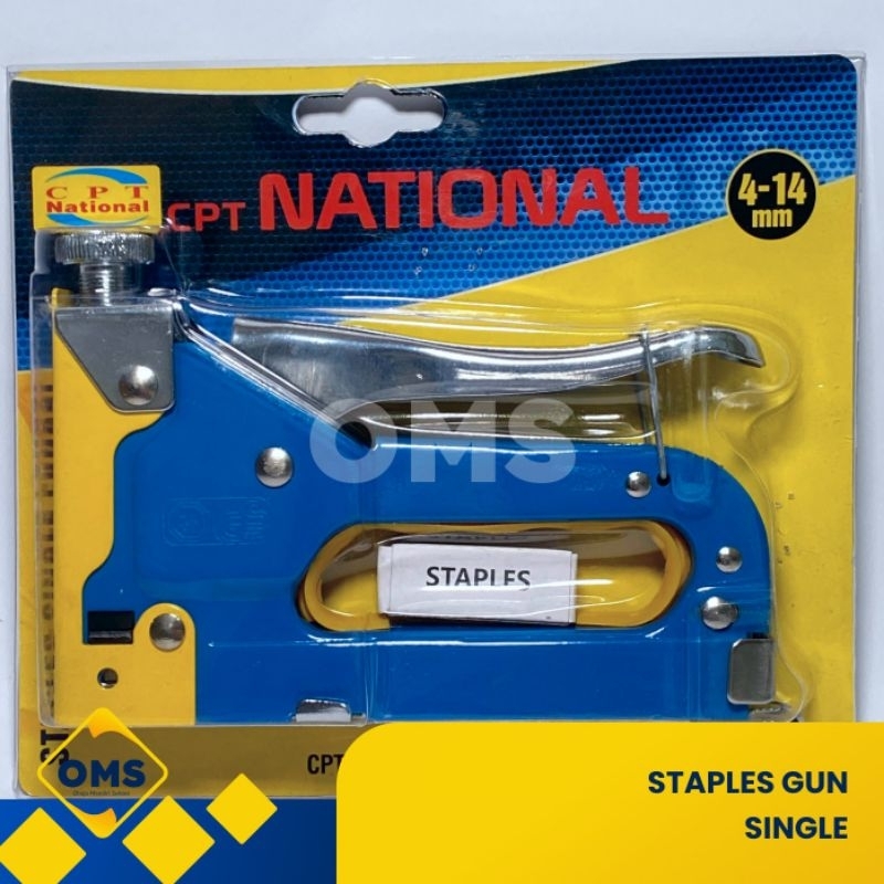 

Stapless Tembak Single Fungsi CPT National Gun Tacker Stapler Perekat Powerfull