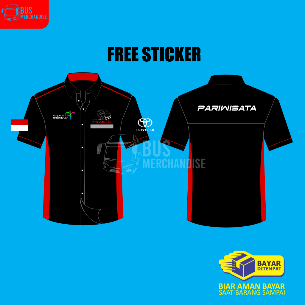 Kemeja Baju Hiace Pariwisata Toyota Pesona Indonesia