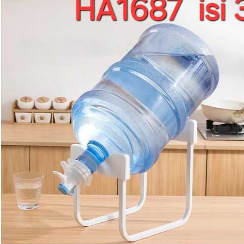 Promo Tatakan Galon+Kran (Kaki Baja) / Rak Galon Manual + Kran