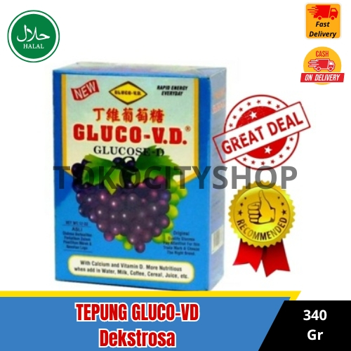 

Glukosa / Tepung Dekstrosa GLUCO VD 340gr 12oz / Gula Anggur