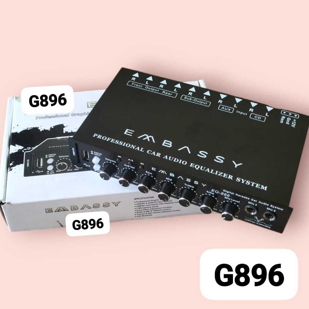 G896 ORIGINAL AMPLIFER MINI MENAMBAH ALAT KARAOKE CAR AUDIO PARAMETRIK  BLUETOOTH EMBASSY GRAFHIC PD
