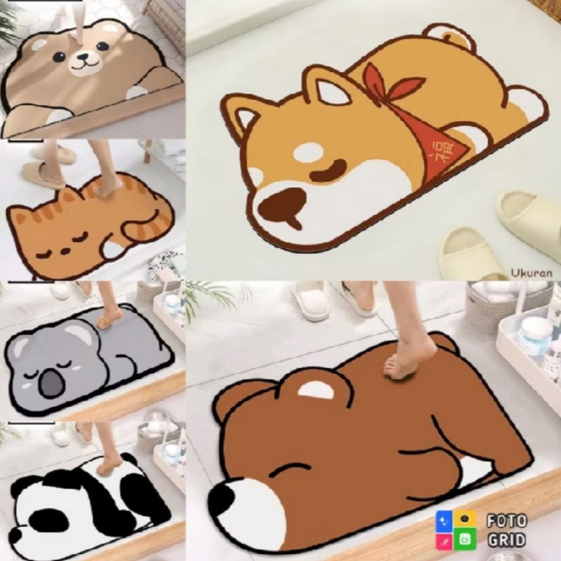 Keset karakter anti slip keset kamar keset dapur anti selip keset cantik