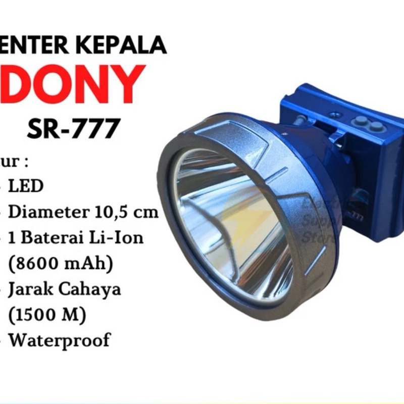 Senter Kepala DONY Super Terang LED SR-777