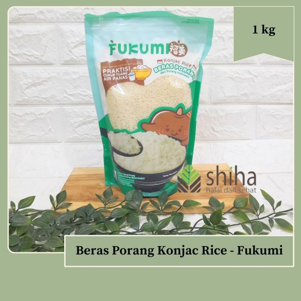 

FUKUMI Beras Porang Pouch 1 kg - Shirataki/Konjac Rice | Warung Shiha