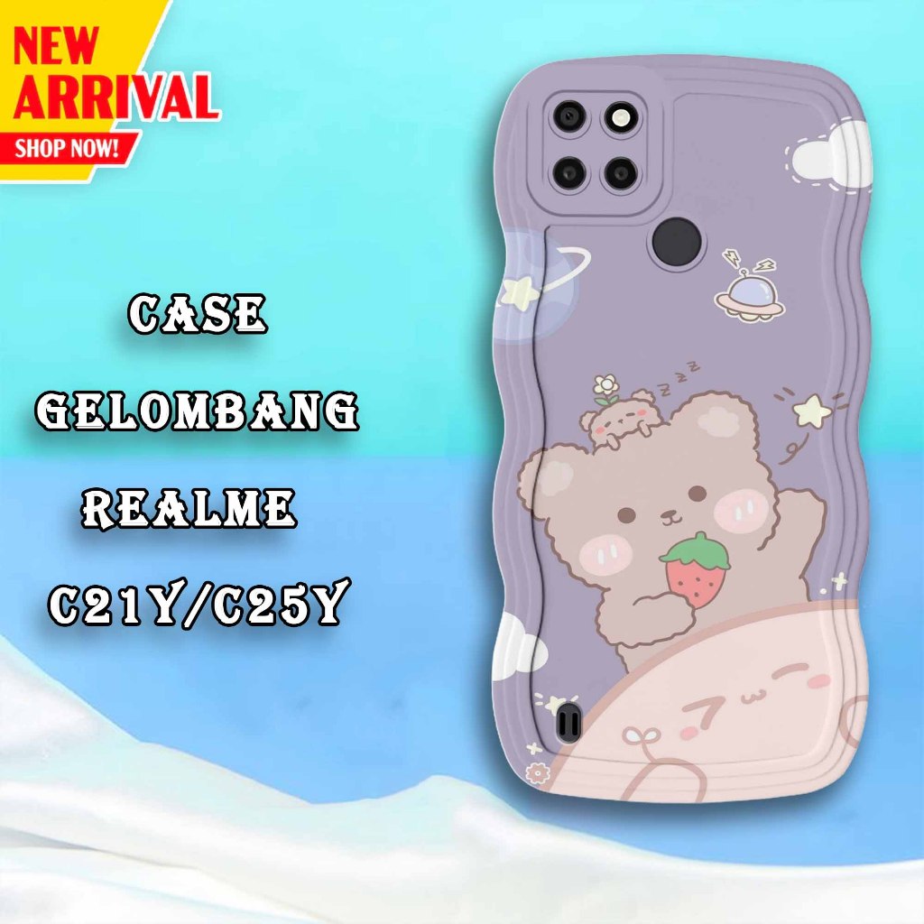 Softase Gelombang Realme C21Y-C25Y Casing Hp - Gelombang Realme C21Y-C25Y - Elzora.Id - Motif Cute- 