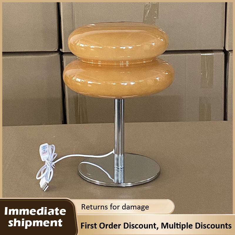 Colins/Luxury/Kaca dekoratif antik lampu meja Bauhaus lampu meja anak-anak sederhana ruang tamu