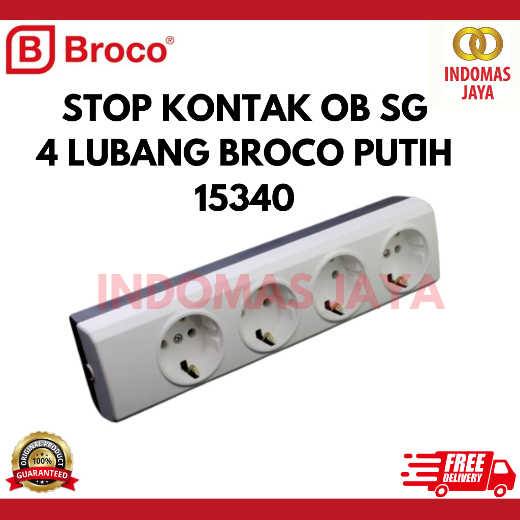 STOP KONTAK 4 LUBANG BROCO 15340 / Terminal BROCO 4lubang
