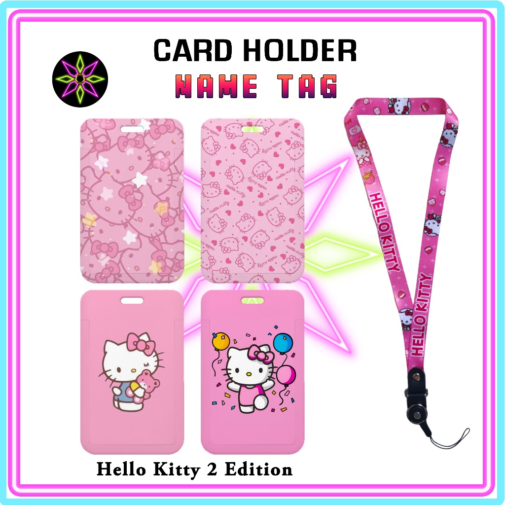 

Hikari Print ID Card Holder + Lanyard Hello Kitty 2 Edition Nametag Dengan Tali Card Holder Tempat Kartu Hello Kitty Sanrio Tali