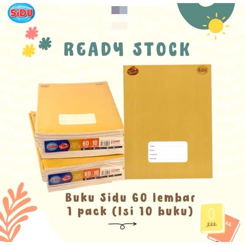 

BUKU TULIS SIDU 60 LEMBAR COVER COKLAT (1 PAK ISI 10)