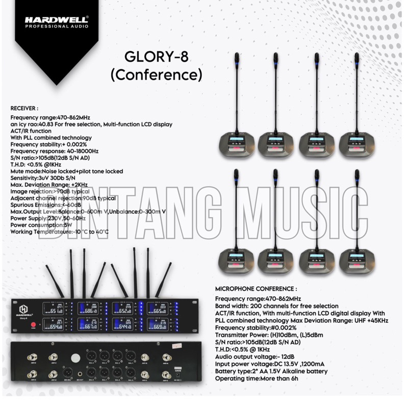 mic wireless conference hardwell glory 8 original mic podium hardwell glory8