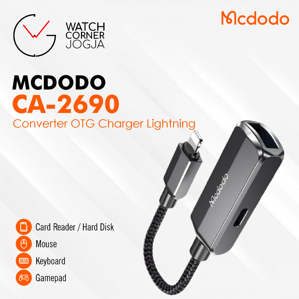 MCDODO CA-2690 Converter OTG USB 3.0 To Lightning Charger Iphone Ipad