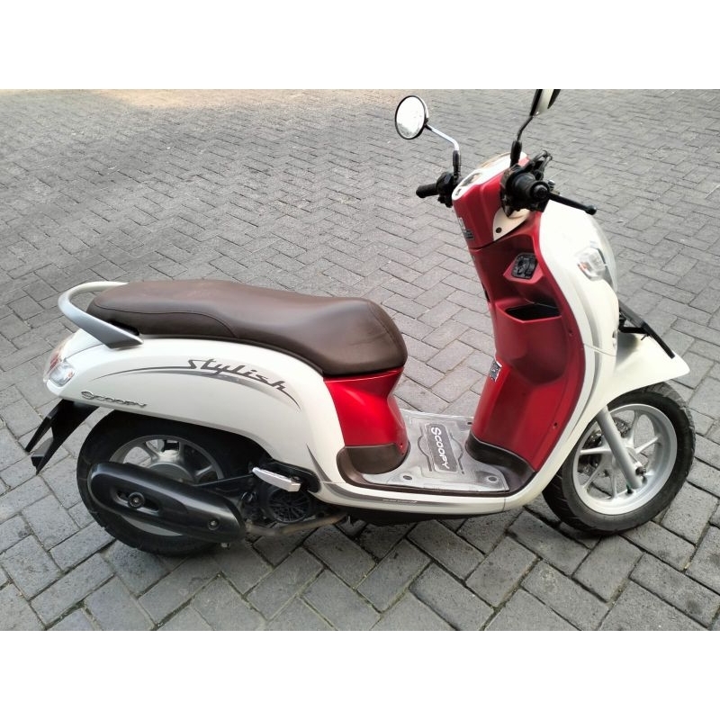 striping sticker standar ORI Honda Scoopy stylish 2020 putih