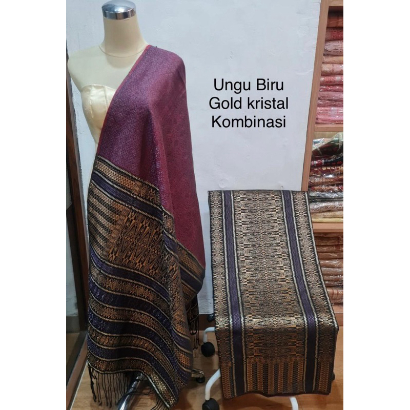 Songket Tumtuman Tarutung Asli Tanpa Sambungan Mewah Modern Kristal