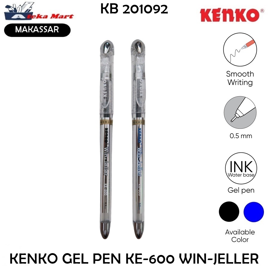 

[1 PCS] KENKO WIN-JELLER KE-600 BIRU/GEL PEN/PULPEN