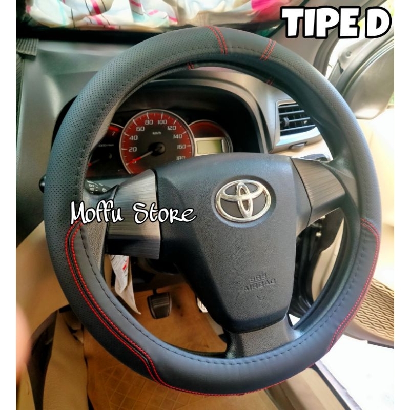 Cover Sarung Setir Mobil Premium TIPE D Nappa Halus Empuk Semua Mobil Bisa Innova Raize Pajero Fortu