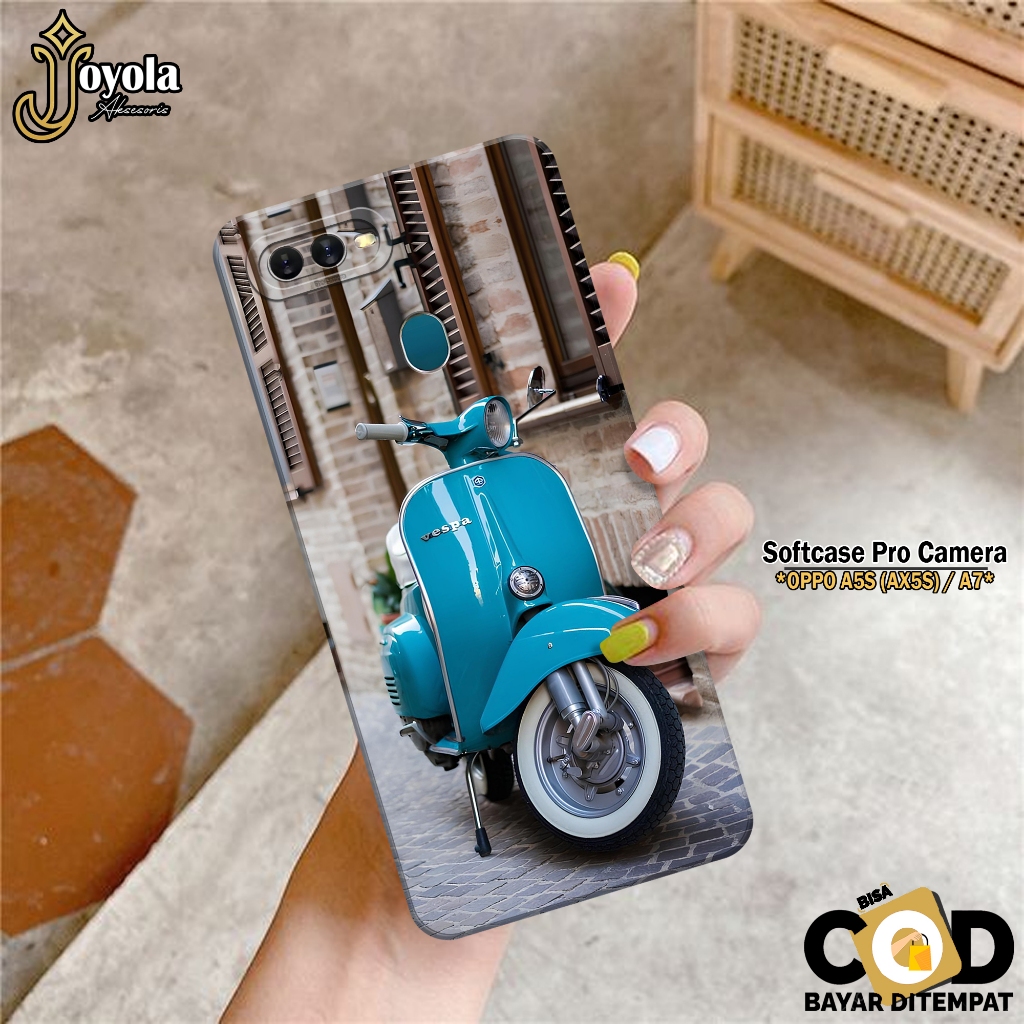 Case Hp OPPO A5S / AX5s / A7 - Casing Hp OPPO A5S / AX5s / A7 - JOYOLA - Fashion Case Vespa - Case C