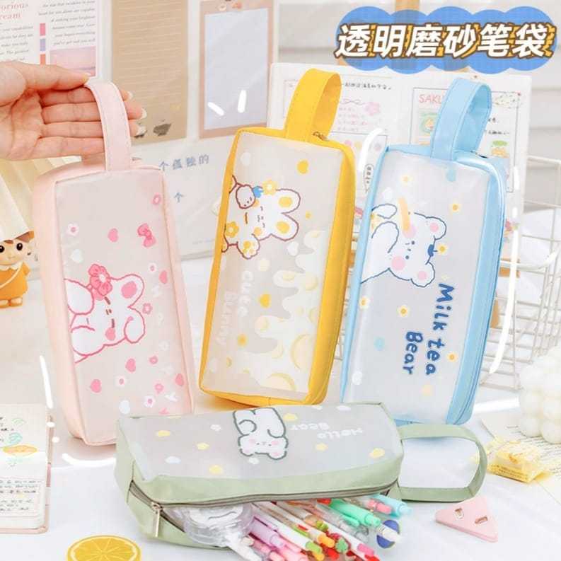 

Kotak Pensil Makeup Pouch Bahan PVC Kartun Motif Animal