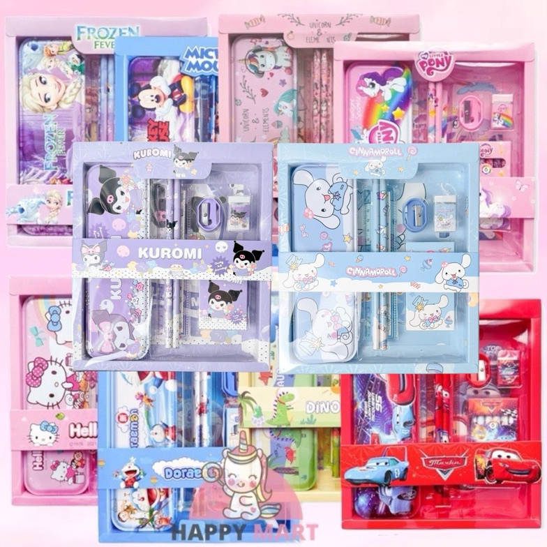 

KODE O4P4 Kotak pensil little pony 6 collors kuromi cinnamoroll