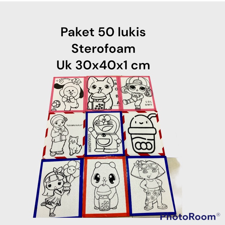 

KODE J8U8 5 Pcs Lis Lakban Lukis Sterofoam Uk 3x4x1cm