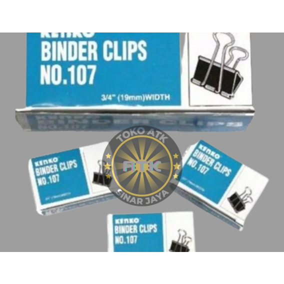 

binder clip no 107 per pack isi 12 pcs