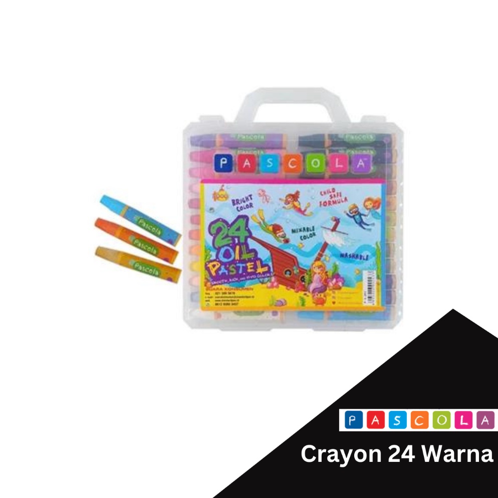 

KODE N8Q Standard Pascola Oil Pastel 24 Warna Crayon Pewarna Coloring