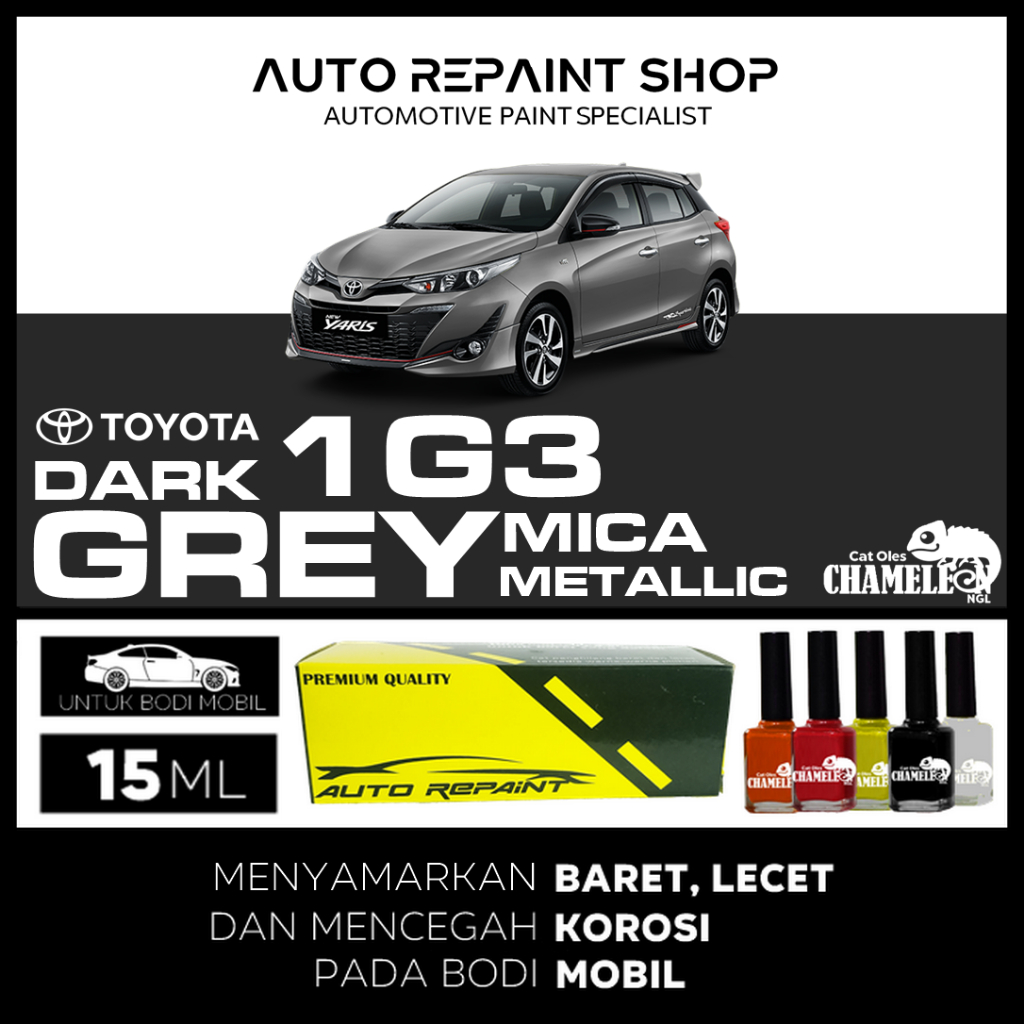 Cat Oles Toyota Dark Grey Metallic 1G3 Automotive Paint CHAMELEON NGL