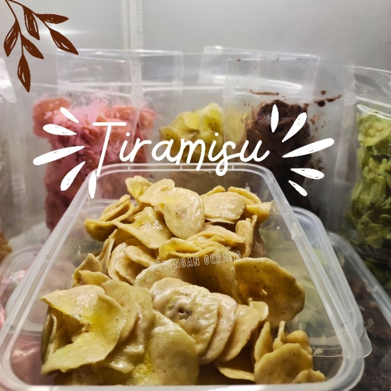 

KERIPIK PISANG Kripik Pisang Coklat Lumer Rasa Tiramisu 150 gr