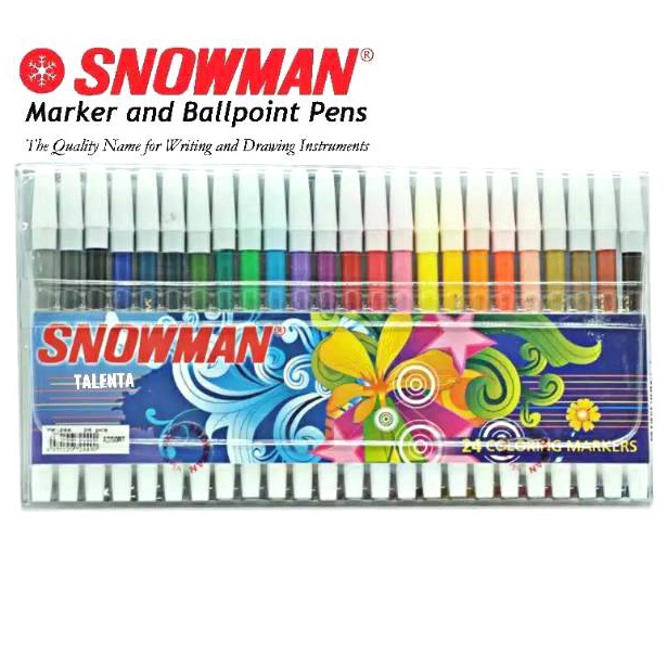 

KODE R8X4 Spidol SNOWMAN 24 Warna Coloring Marker