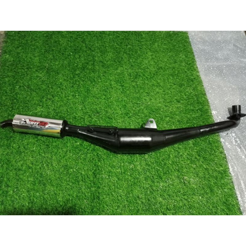Knalpot Standar Racing Abrt20 F1z FizR Perut Hitam Tameng Suara Garing Atas Bawah Ngisi