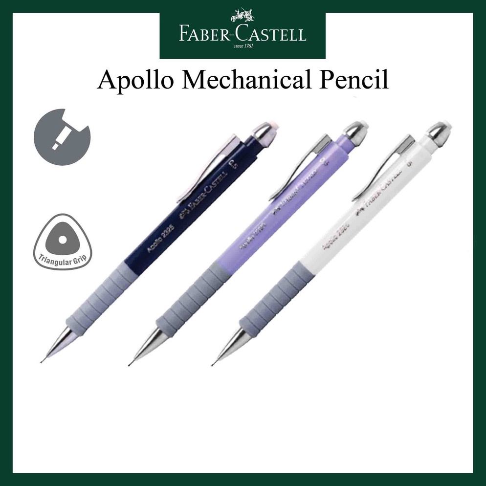 

KODE J3I8 Pensil Mekanik Faber Castell Mechanic Pencil Apollo Ukuran 5 MM
