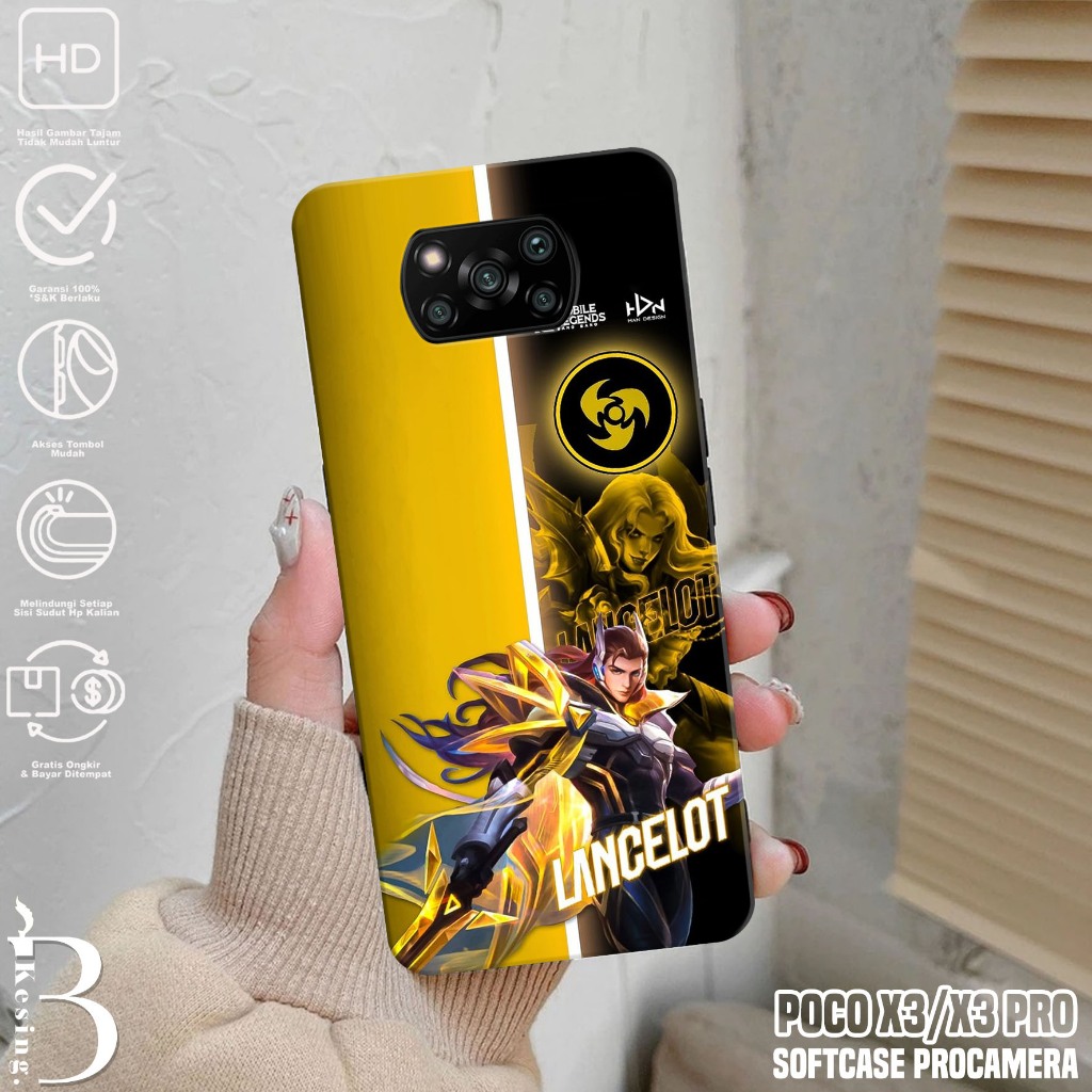 Case Xiaomi Poco X 3 - Casing Xiaomi Poco X 3 Motif Hero MobileLegend - Silikon Hp - Kesing Hp - Sof