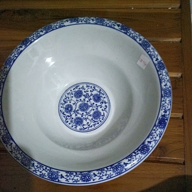 MANGKOK SAJI/SUP KERAMIK MOTIF BUNGA BIRU PUTIH