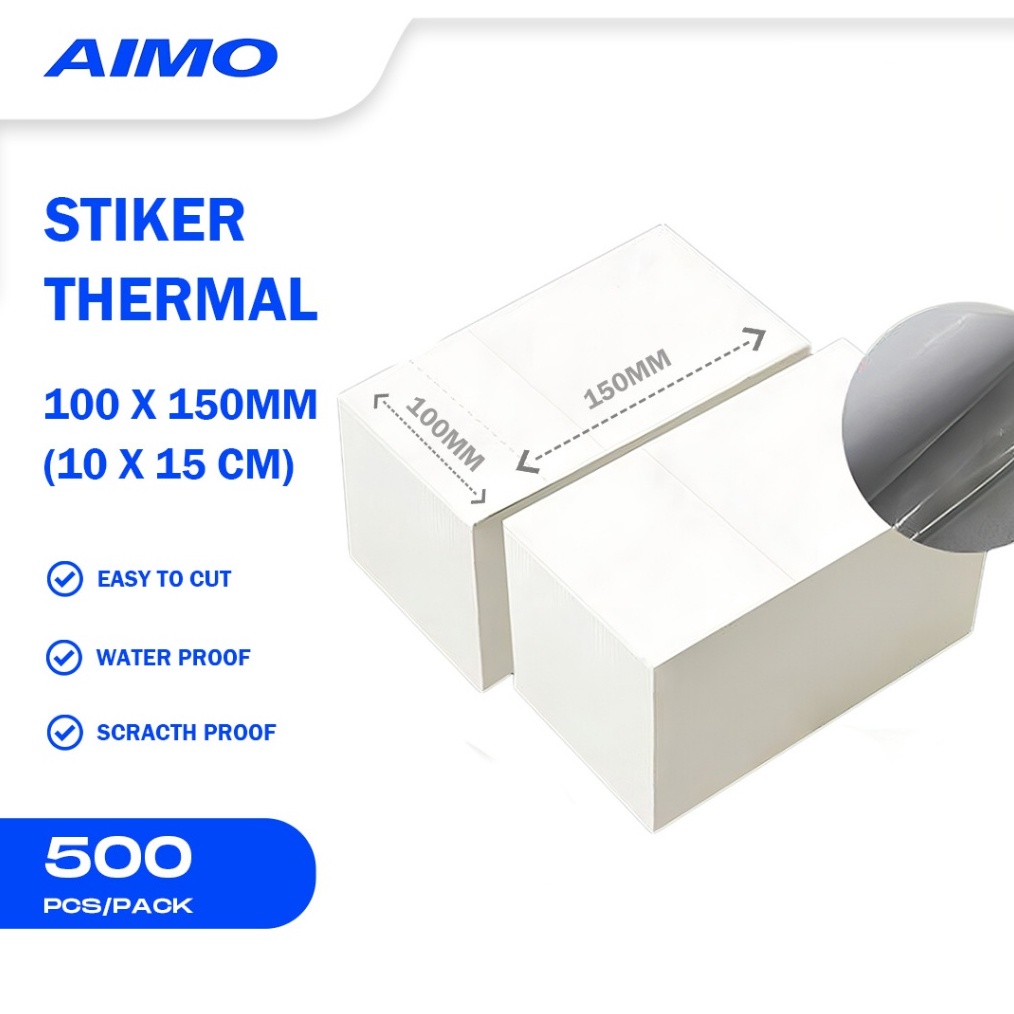 

KODE S1C6 AIMO Thermal Paper 1 X 15mm1x15 cm Lipat Roll BARCODE A6 THERMAL 5pcs