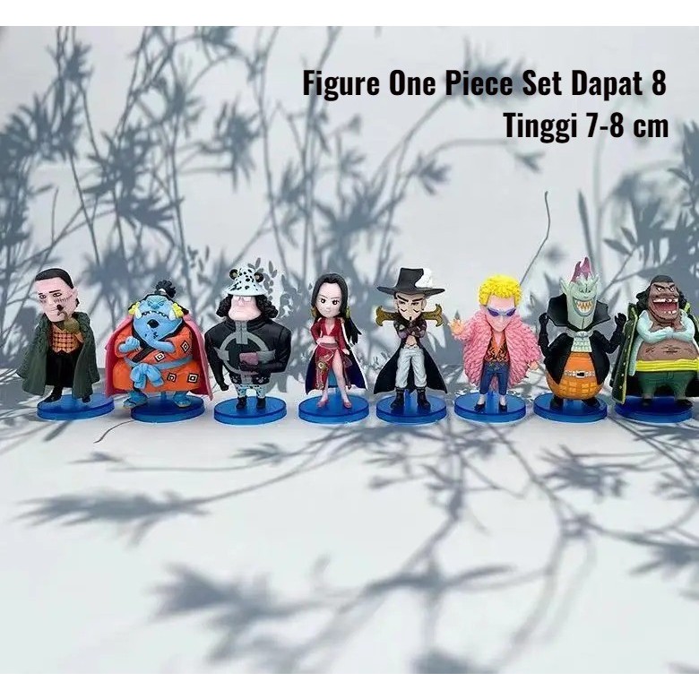 Figure One Piece Set Dapat 8 - Jinbei Boa Mihawk Kuma Flamingo Termurah