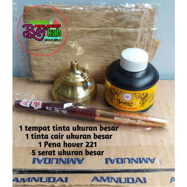 

KODE K4X7 satu set paket hemat peralatan menulis lengkap Pena tutul pena celup lugot lafadz qalam kalam pentul mata pena Bak wadah tinta mangsi yamura aras serat ares mata pena