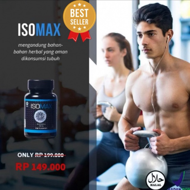 Isomax Suplemen Kapsul Penambah Stamina Membantu Pembentukan Otot Membantu Menambah Massa Otot.