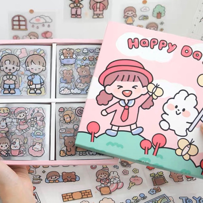 

KF7 Stiker 1 Box Sticker Aesthetic Dekor tumblr Isi 1 Lembar