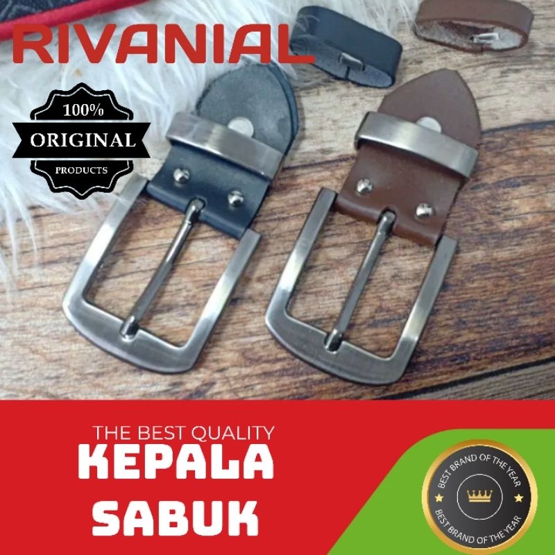 kepala sabuk kulit asli / kepala gesper - Ikat pinggang