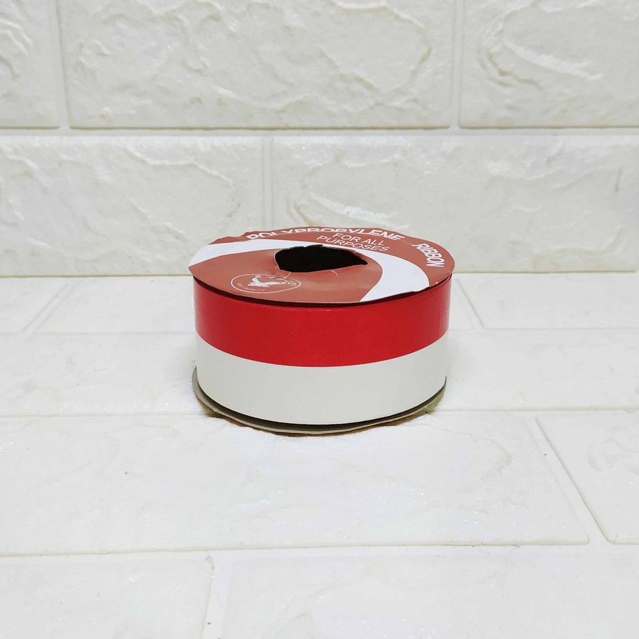 

SPONTAN Pita Kado Jepang Merah Putih 15 inch 4 cm Pita Bahan Dekorasi