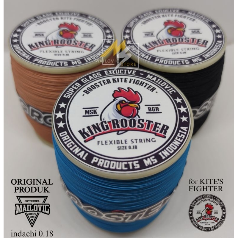 Gelasan Layangan Indachi King Rooster 0.18 Original Mailovic store Super Tajam For Turnament Seot Su