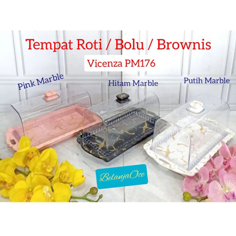 Tempat Roti / Brownis Keramik Marble VICENZA / FIORENZA