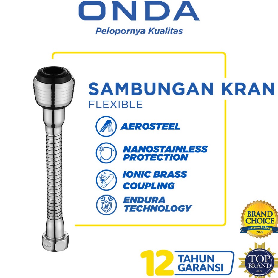Eksklusif ONDA Sambungan Kran Fleksibel  Kepala Penyambung Kran Cuci Piring