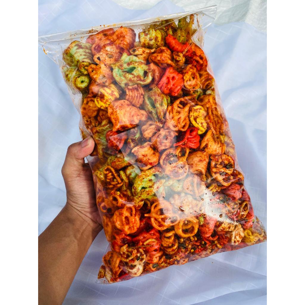 

seblak kerupuk gelung pedas daun jeruk/kerupuk gelung original daun jeruk kemasan 500gr 250gr 100gr