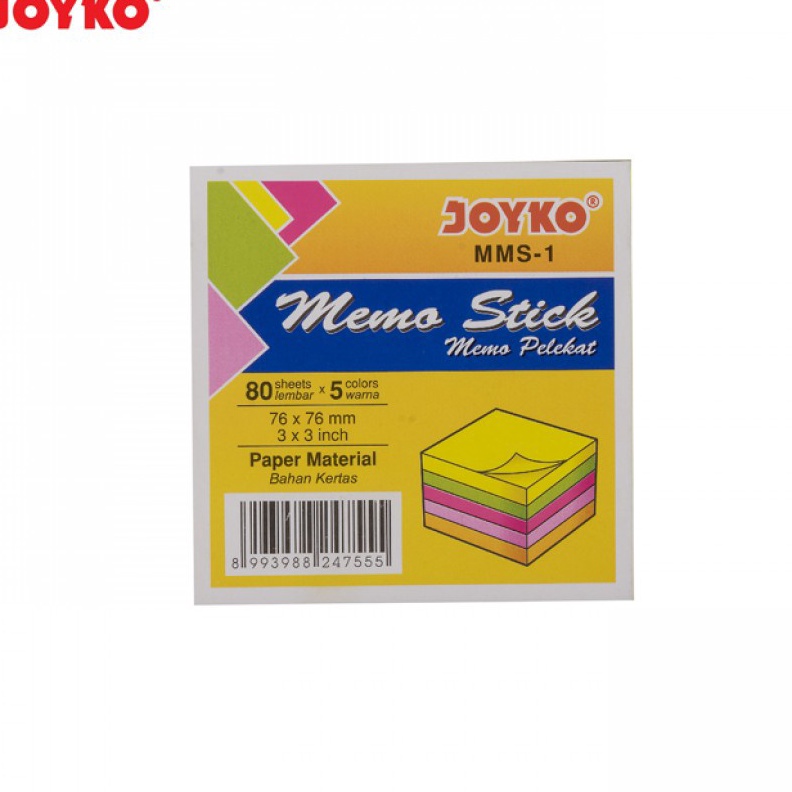 

FG2 Sticky Notes Memo Stick Joyko MMS1 isi 5 Warna pack