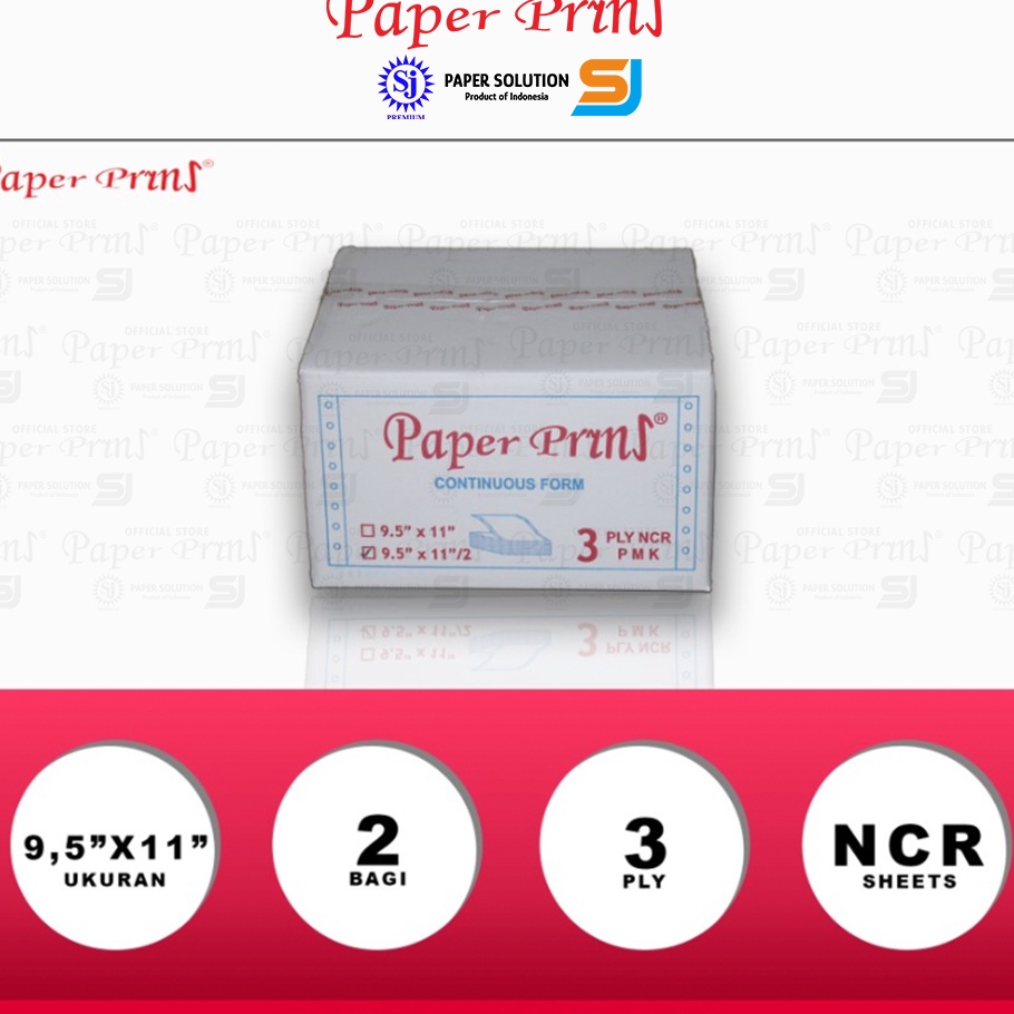 

FG2 Paperyns Kes Continuous Form 3PLY NCR PRS 95 x 112 Bagi 2