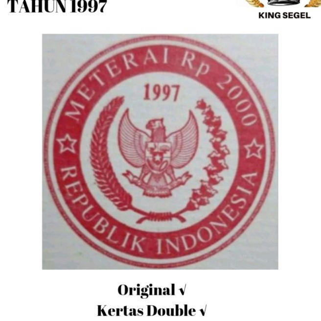 

Cashback Kes Segel Tahun 1997 Double Asli