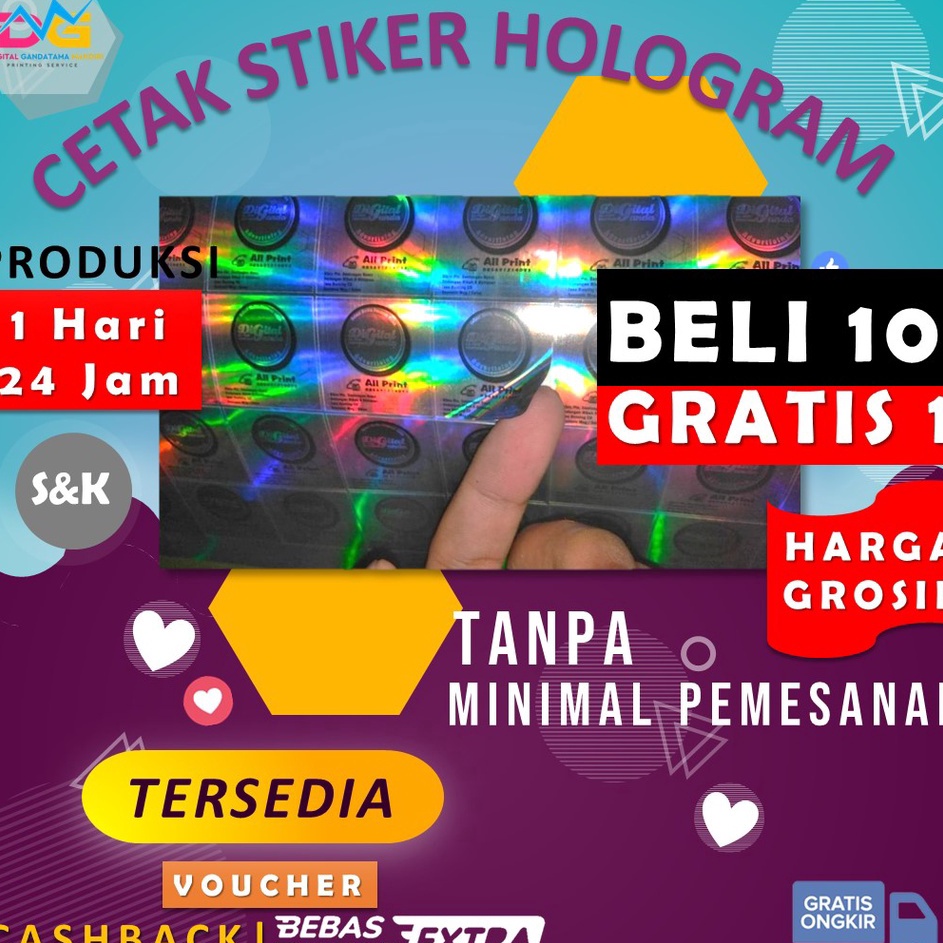 

KF7 CETAK STIKER HOLOGRAM A3 PRINT CUT